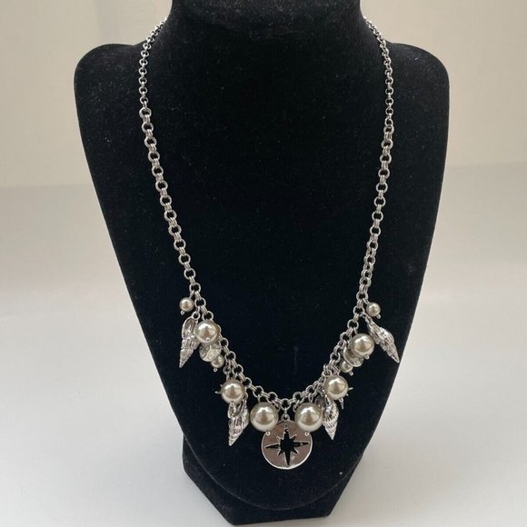 Banana Republic Women Necklace Silver tone Ladies Statement Necklace Jewelry $40 - Picture 1 of 10